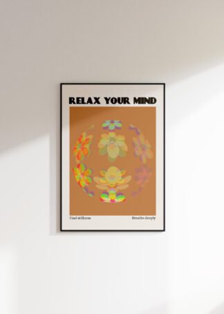 Relax Your Mind Brown Print
